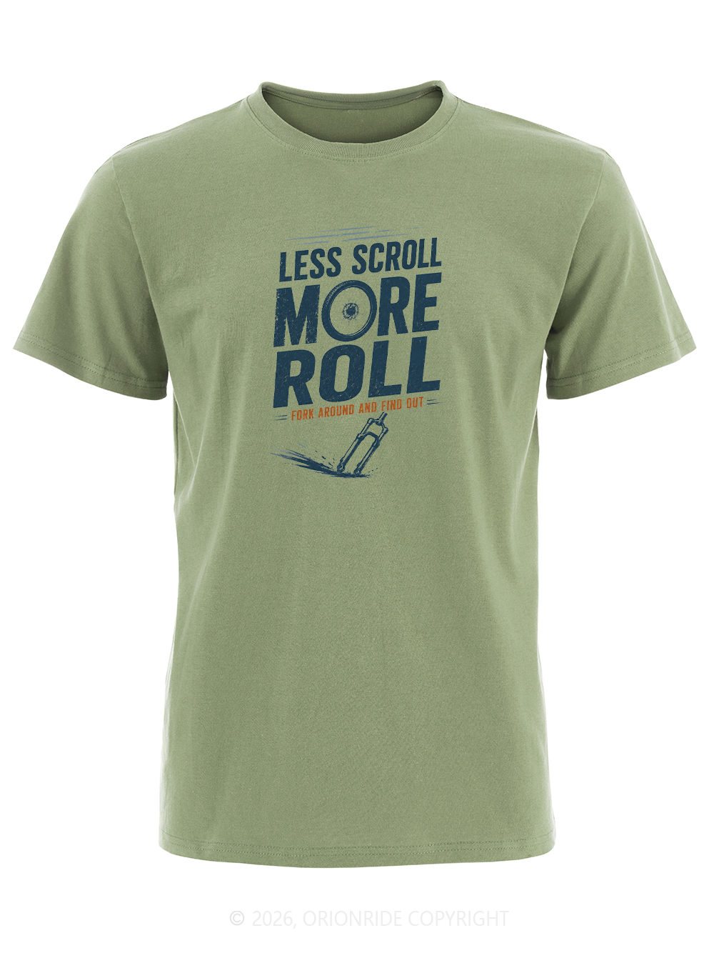 Orionride Less Scroll More Roll Short Sleeves Bike T-Shirt