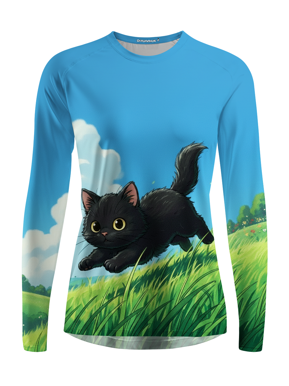 Orionride Green Kitten Women's Quick Dry Downhill Jersey