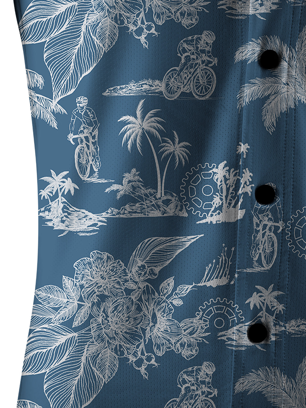 Orionride Passionate Island Men's Stretchy Breathable Long Sleeve Gravel Shirt