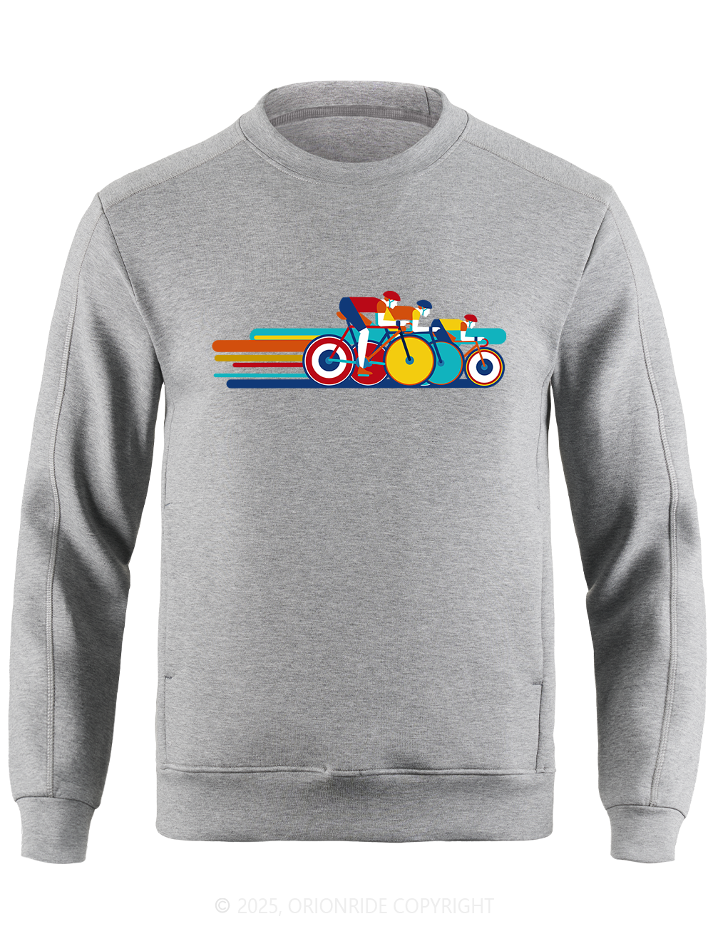 Orionride Color Bar Cycling Long Sleeve Bike Sweatshirt