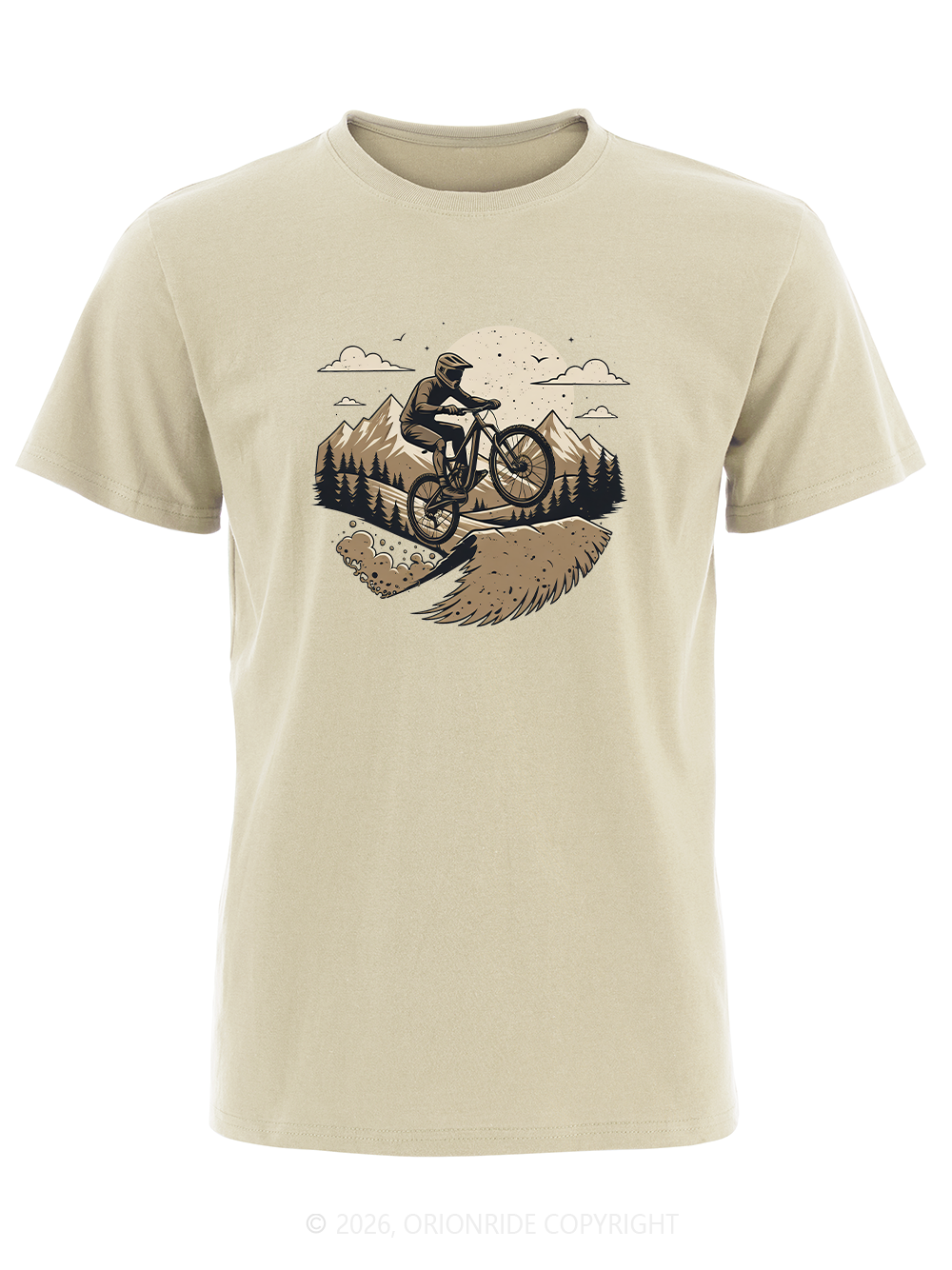 Orionride Flying Over Mountains Short Sleeves Bike T-Shirt