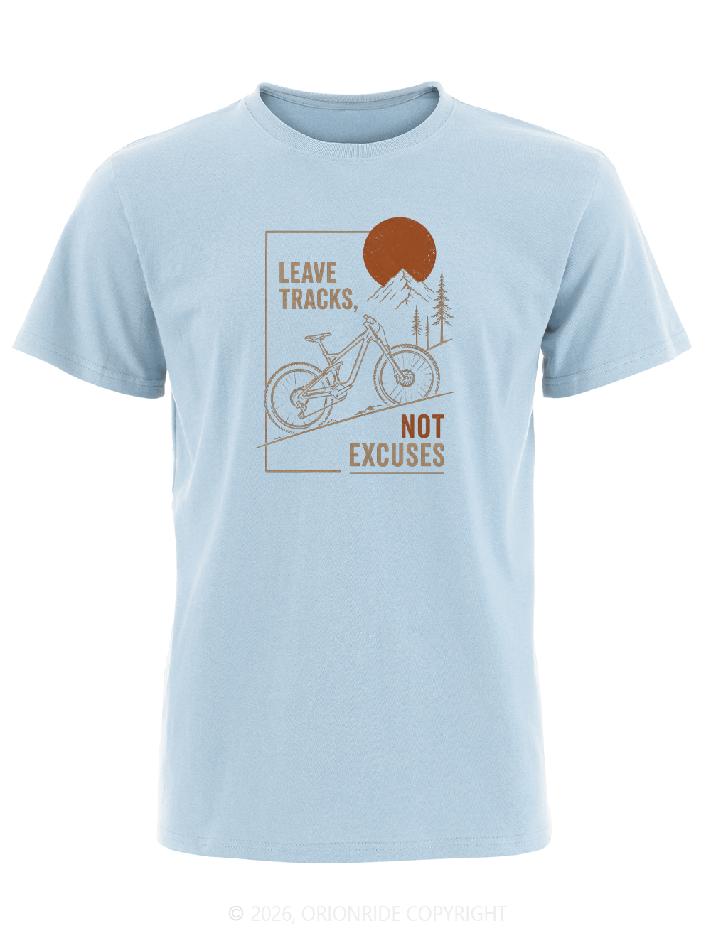 Orionride Red Sun Tracks Short Sleeves Bike T-Shirt