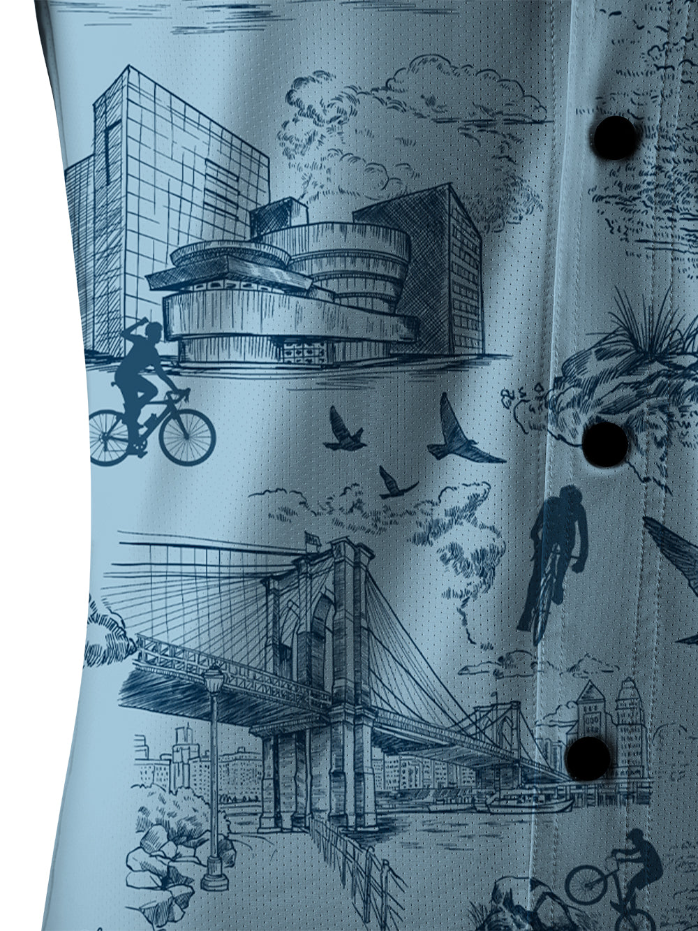 Orionride New York Diary Men's Stretchy Breathable Long Sleeve Gravel Shirt