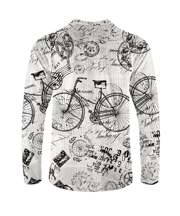 Orionride Nostalgic Bicycle Long Sleeve Downhill Jersey