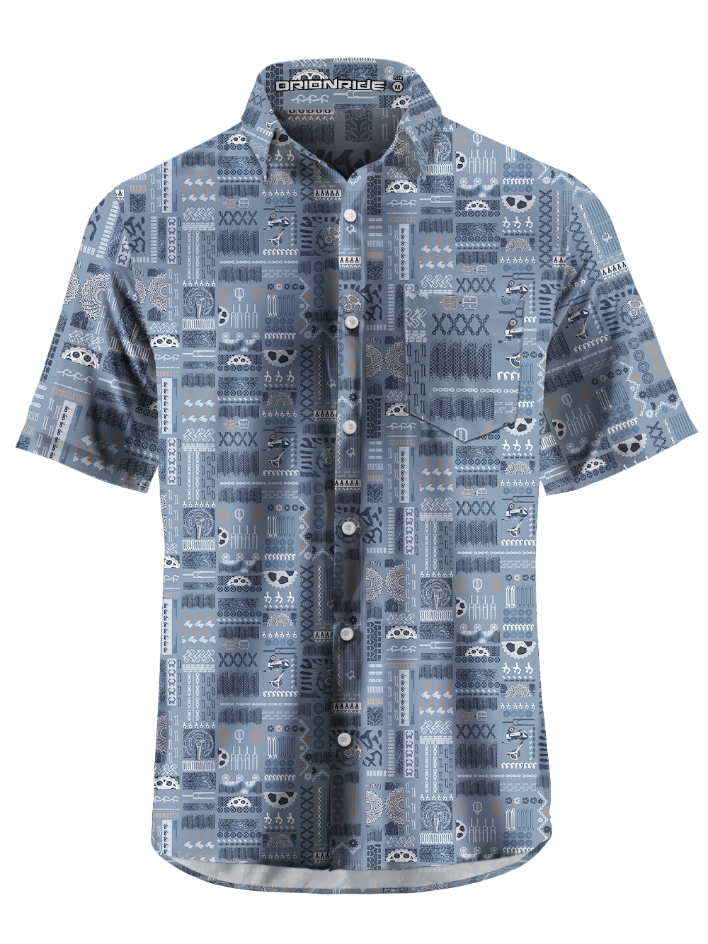 Orionride Assemble Parts Zipper Pockets Ultra Lightweight Short Sleeves Gravel Shirt