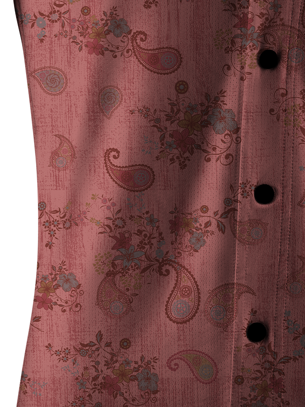 Orionride Red Cashew Flower Men's Stretchy Breathable Long Sleeve Gravel Shirt