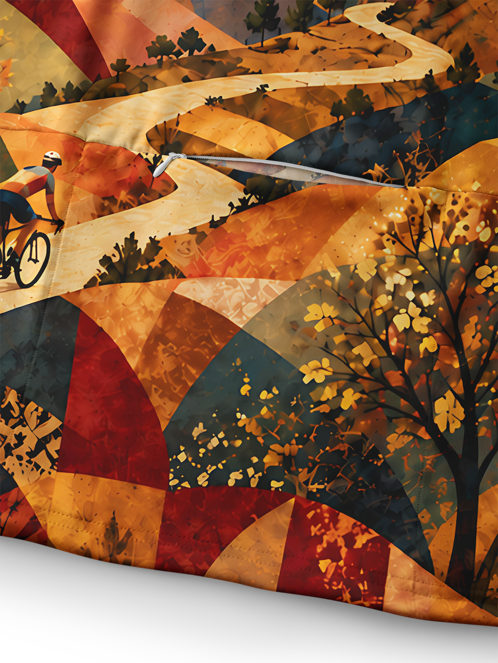 Orionride Paper Peaks Long Sleeve Cycling Hoodie Shirt