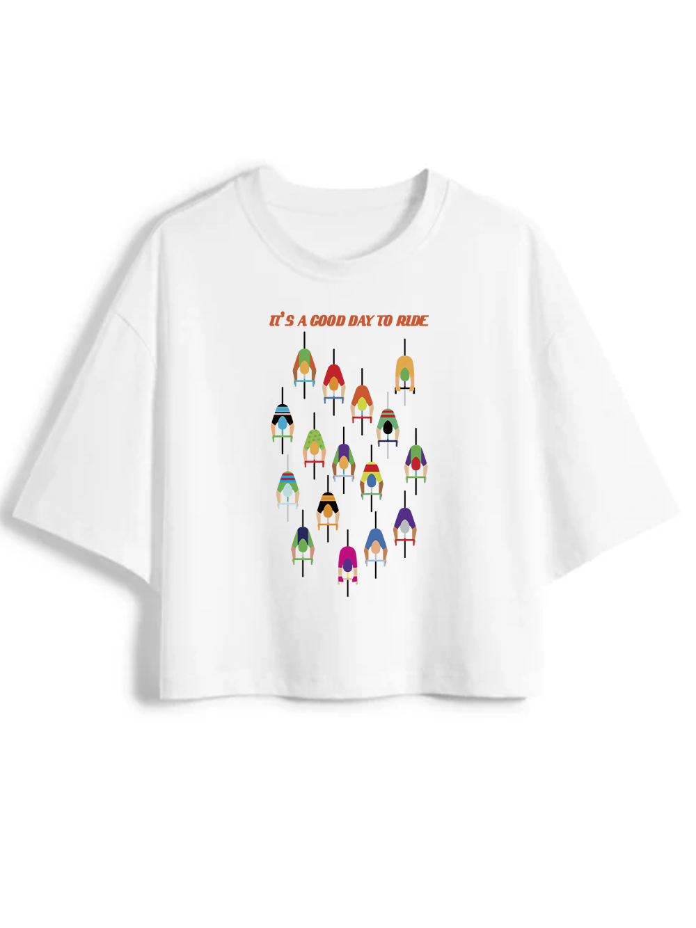 Orionride Good Day to Ride Women's Oversize Cycling Crop Tops
