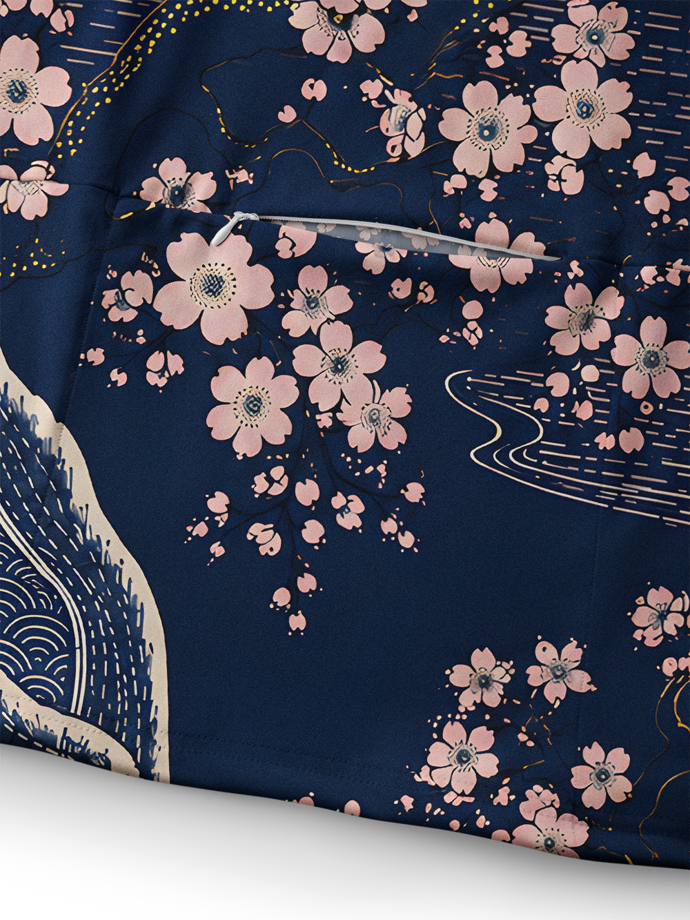 Orionride Sakura Night Landscape Long Sleeve Cycling Hoodie Shirt