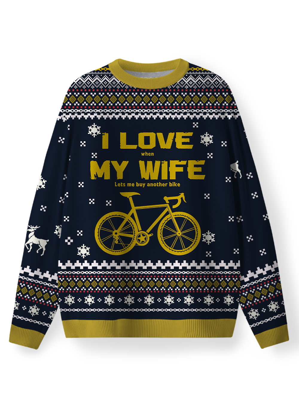 Orionride I Love My Wife Men's Sweaters