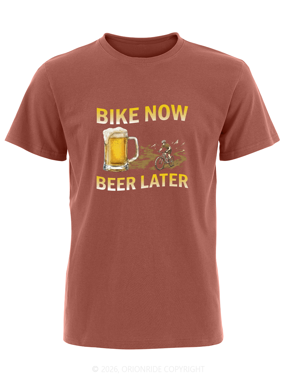 Orionride Bike Now Beer Later Short Sleeves Bike T-Shirt