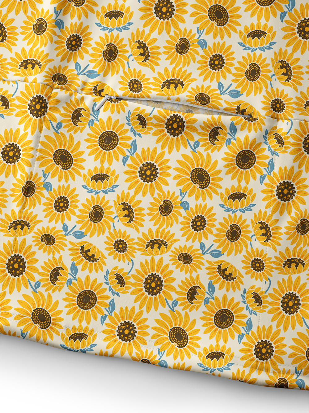 Orionride Sunflower Field Long Sleeve Cycling Hoodie Shirt