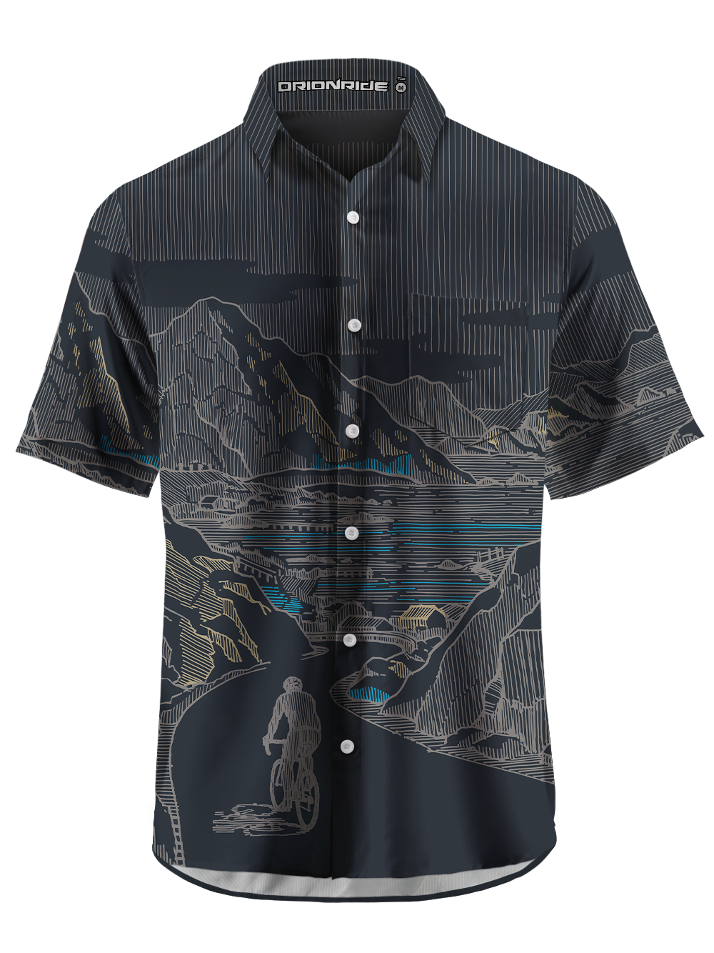 Orionride The Journey Begins Zipper Pockets Ultra Lightweight Short Sleeves Gravel Shirt