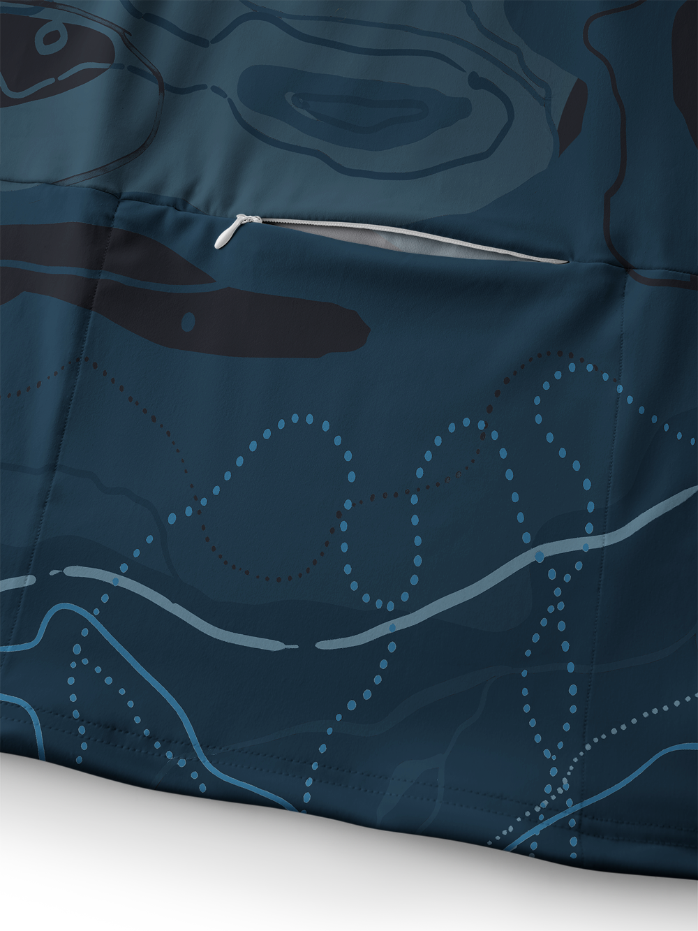 Orionride Abstract Watermarks Long Sleeve Cycling Hoodie Shirt