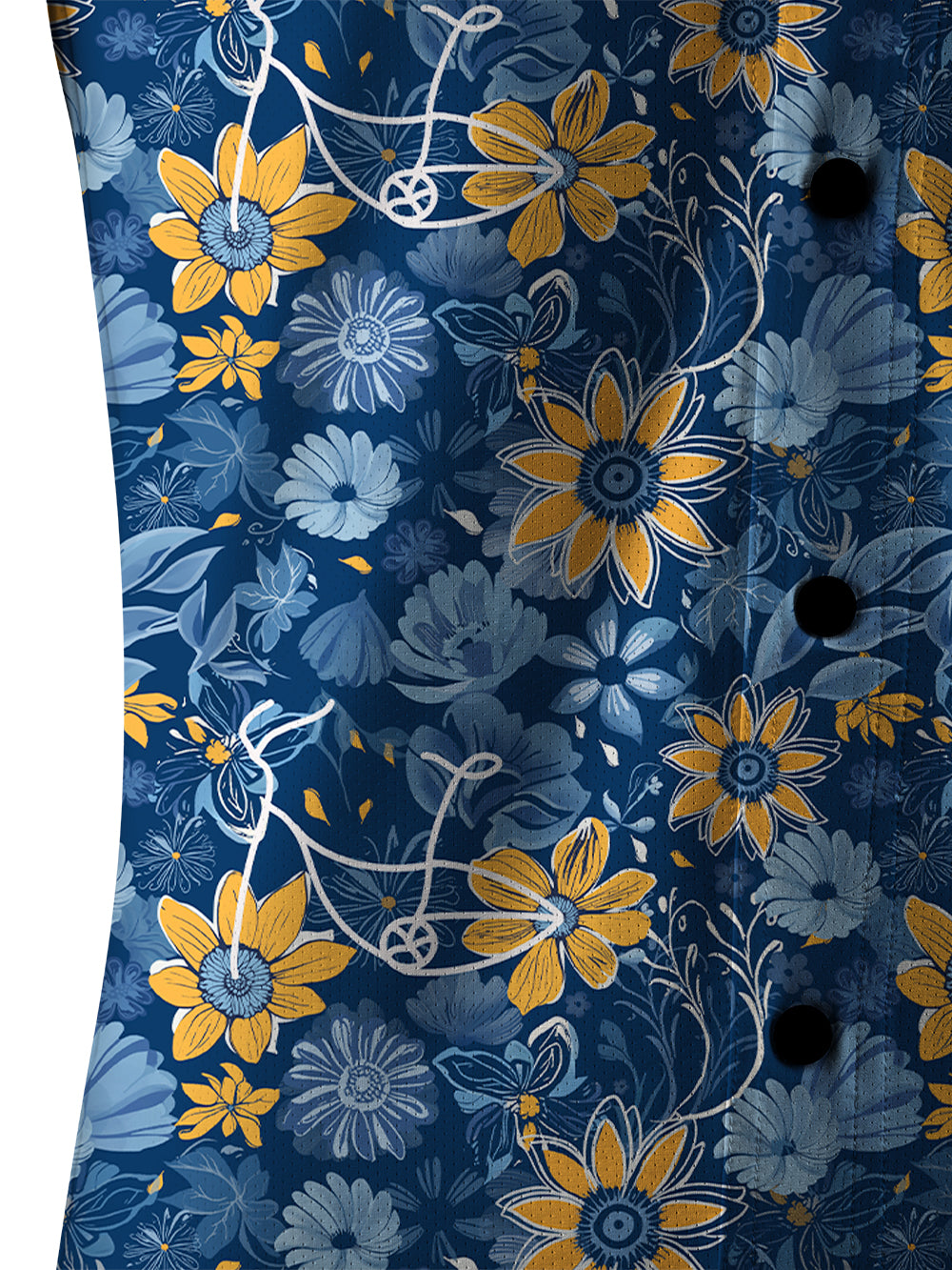 Orionride Flower Paradise Men's Stretchy Breathable Long Sleeve Gravel Shirt