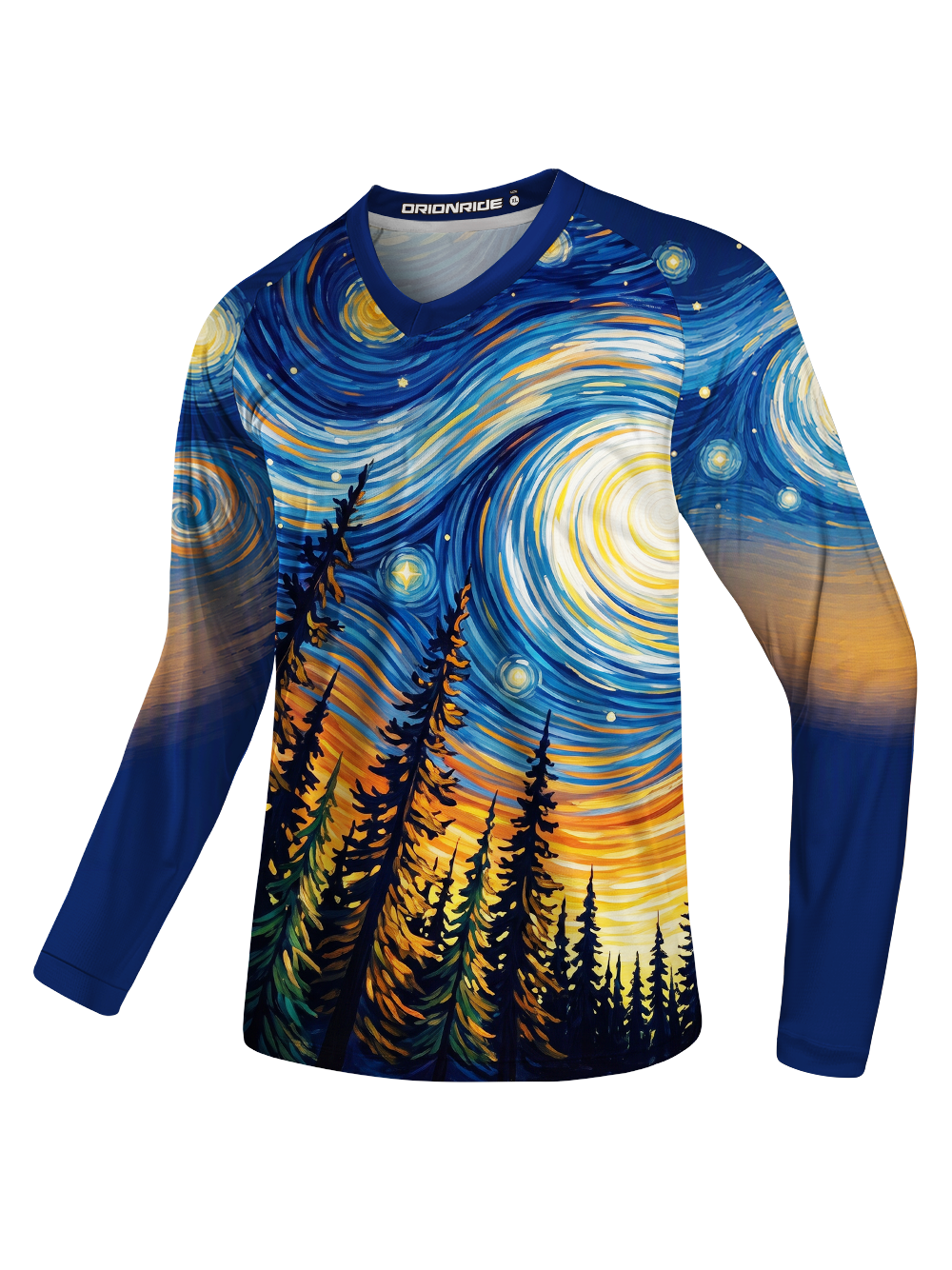 Orionride Swirling Celestial Pulse Long Sleeve Downhill Jersey