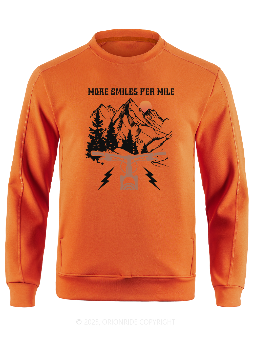 Orionride More Smiles Per Mile Long Sleeve Bike Sweatshirt