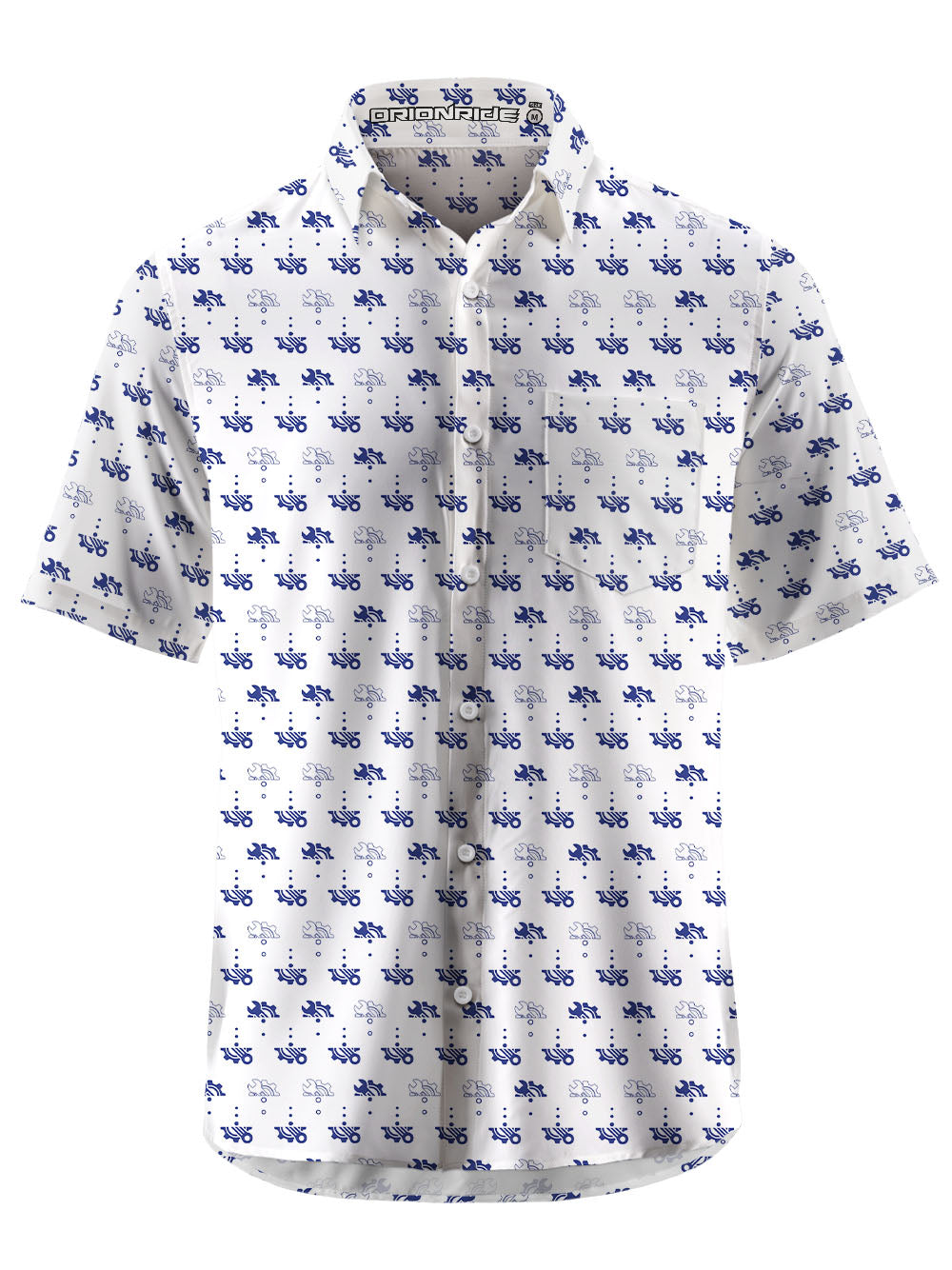Orionride Virtual And Real Gears Zipper Pockets Ultra Lightweight Short Sleeves Gravel Shirt
