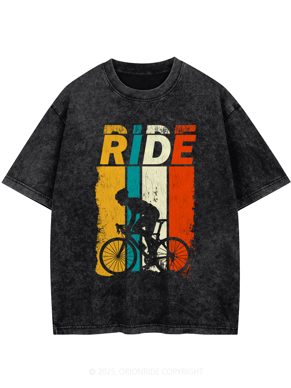 Orionride Color RIDE Short Sleeves Bike Washed T-Shirt