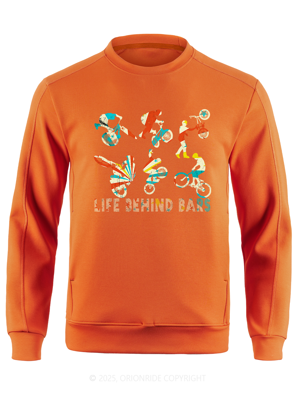 Orionride Color Silhouette Long Sleeve Bike Sweatshirt