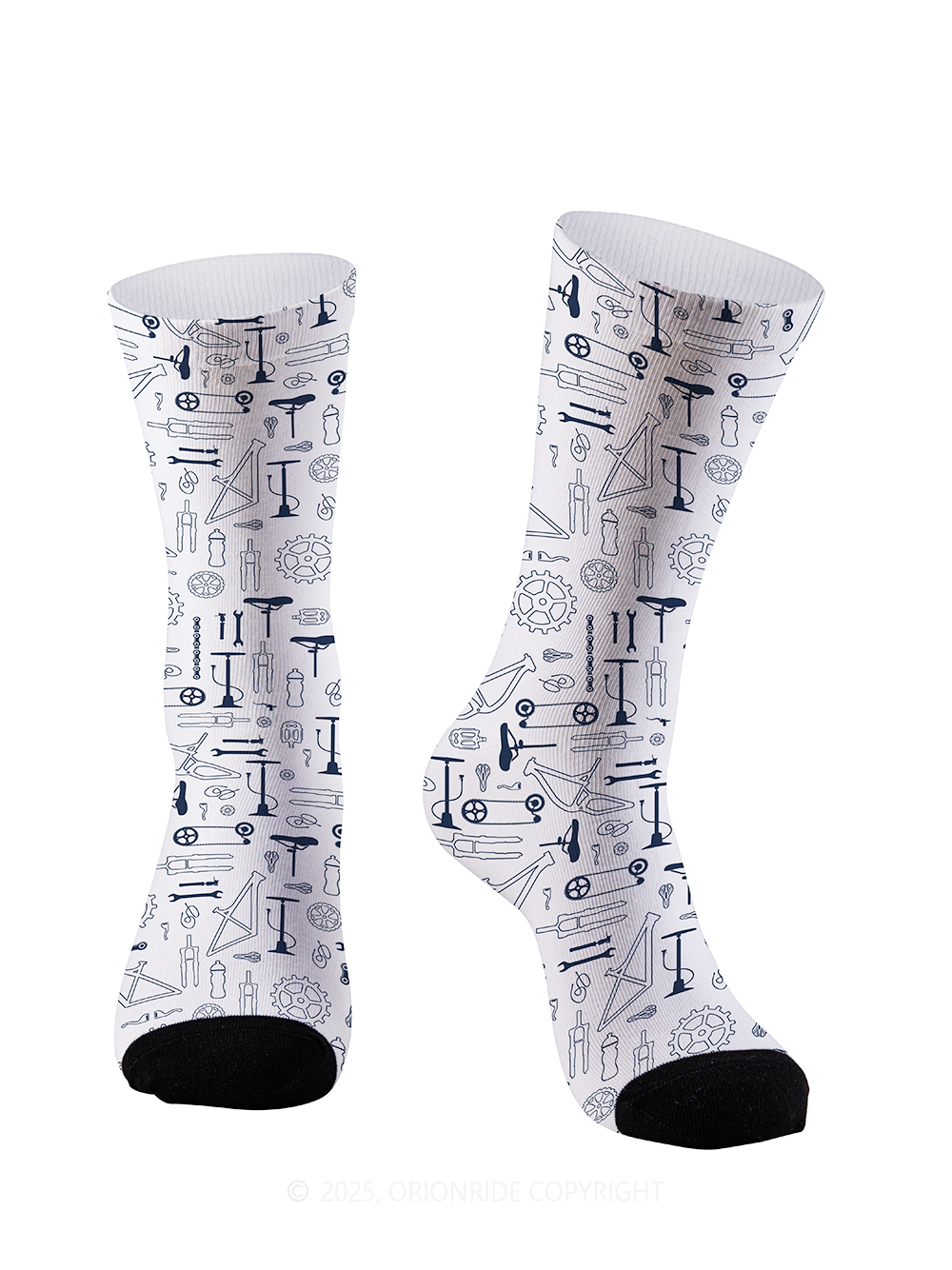 Orionride Line Drawing Parts Cycling Socks