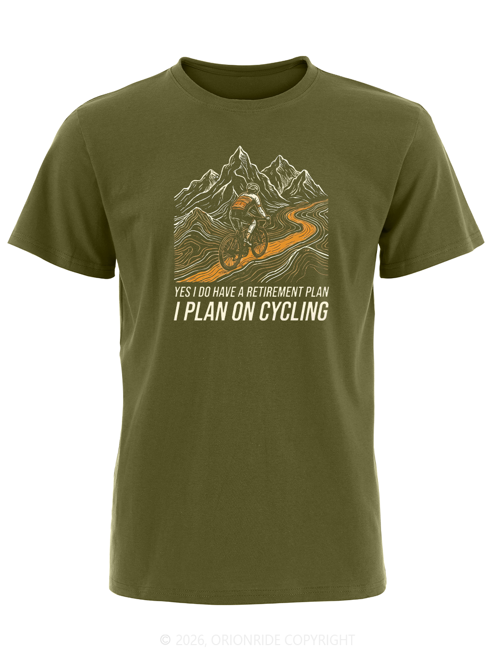 Orionride I Have A Retirement Plan Short Sleeves Bike T-Shirt