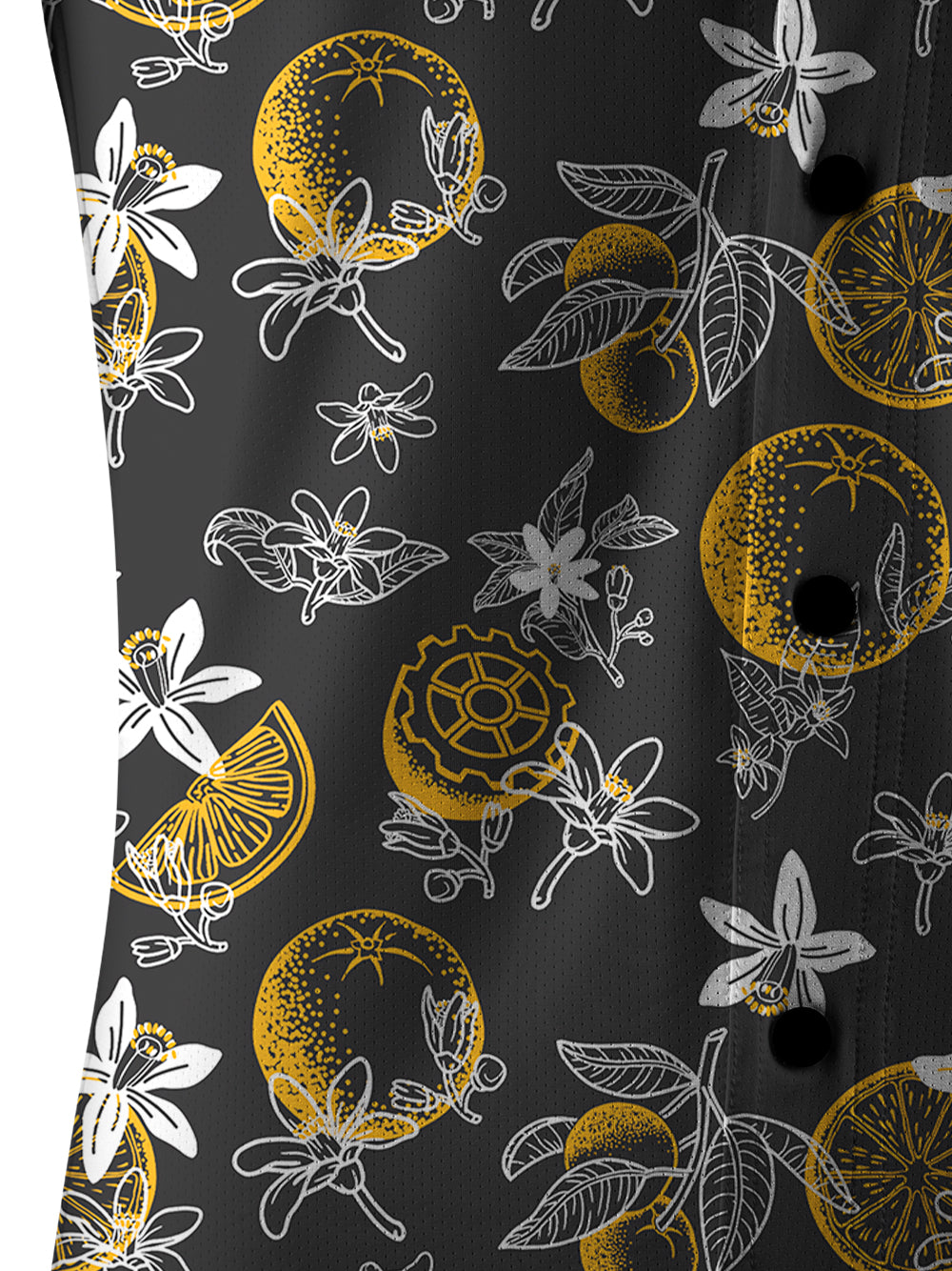 Orionride Fresh Oranges Men's Stretchy Breathable Long Sleeve Gravel Shirt