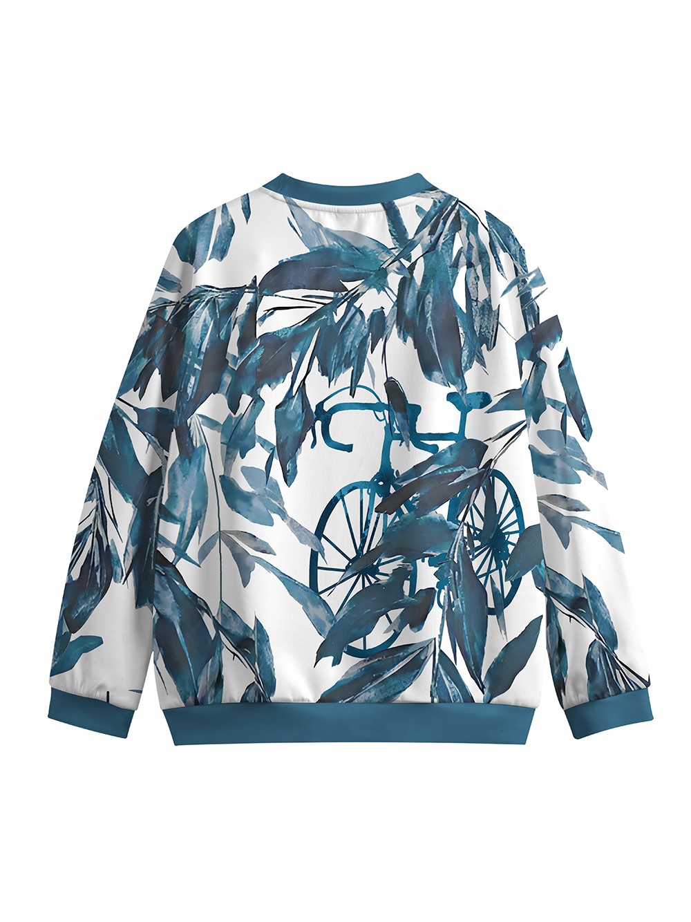 Orionride Ink Bicycle Crew Neck Pullover Sweatshirt
