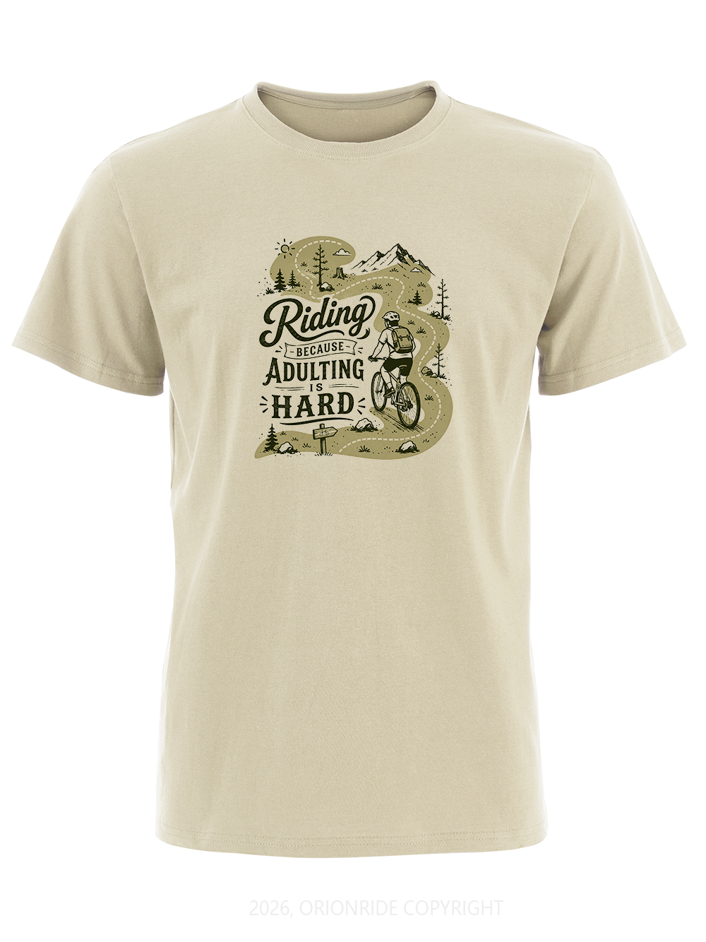 Orionride Adulting Is Hard Short Sleeves Bike T-Shirt
