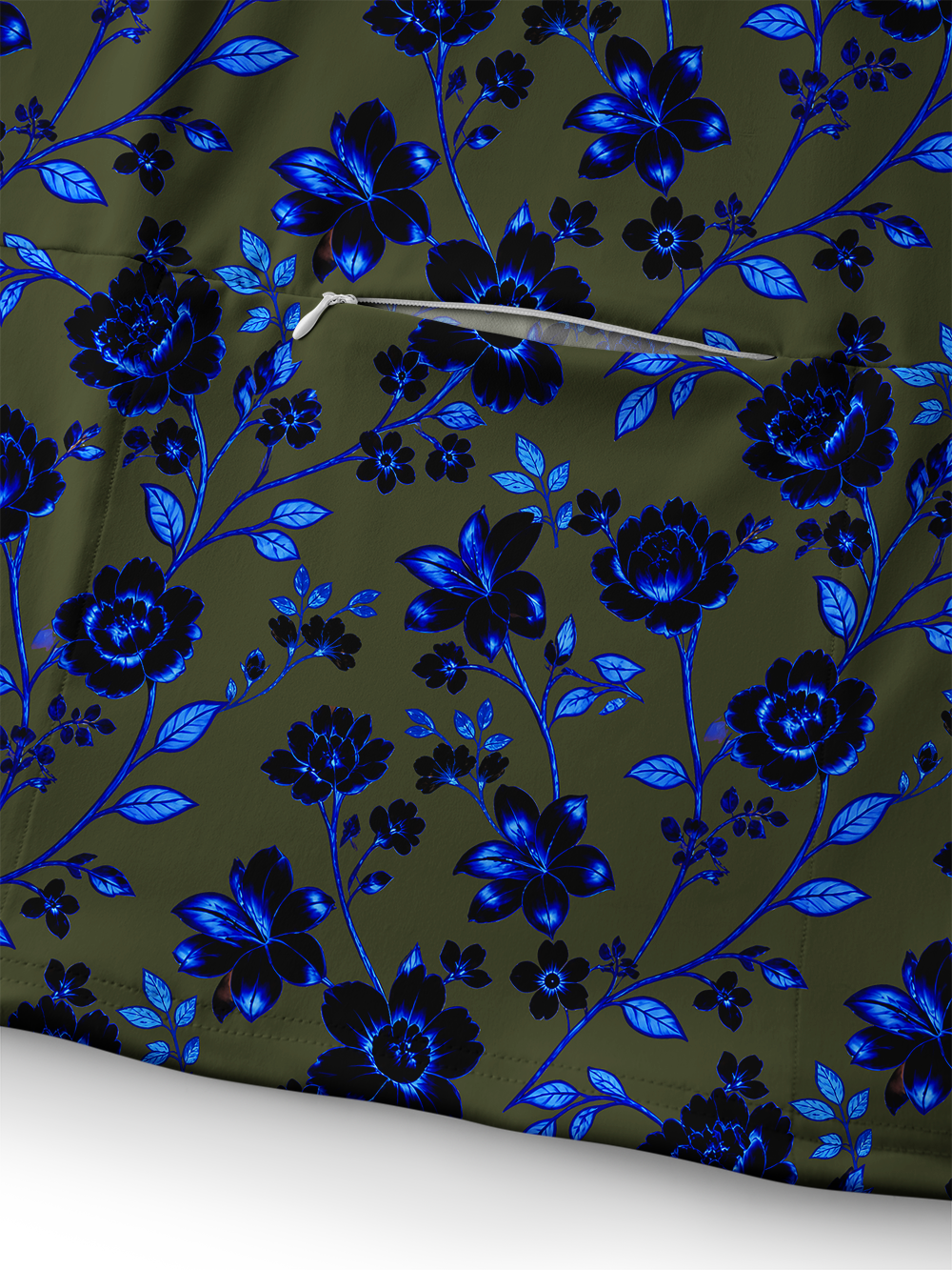 Orionride Fluorescent Flowers Long Sleeve Cycling Hoodie Shirt