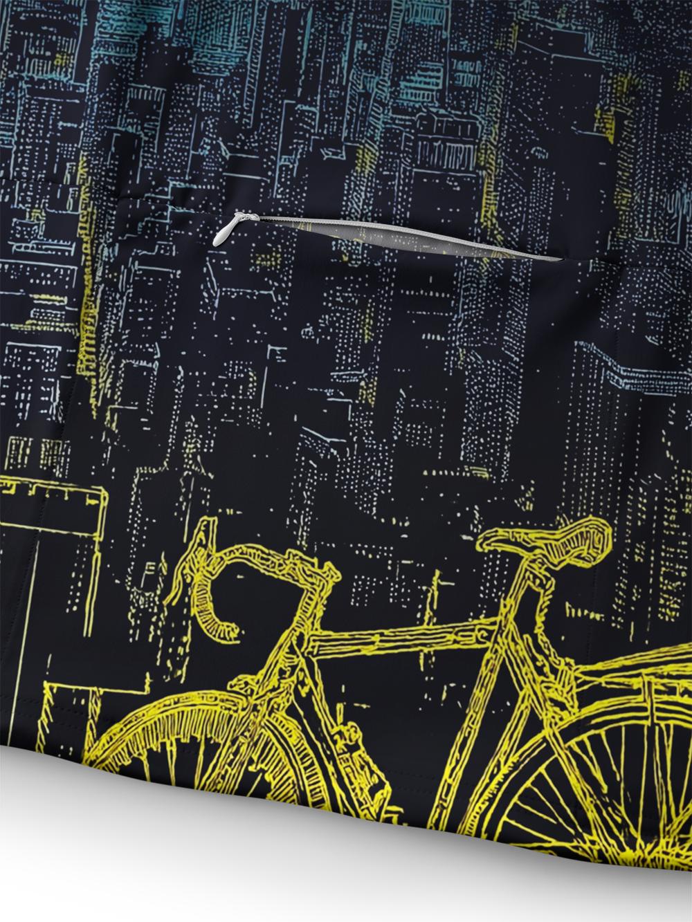 Orionride City Night View Long Sleeve Cycling Hoodie Shirt
