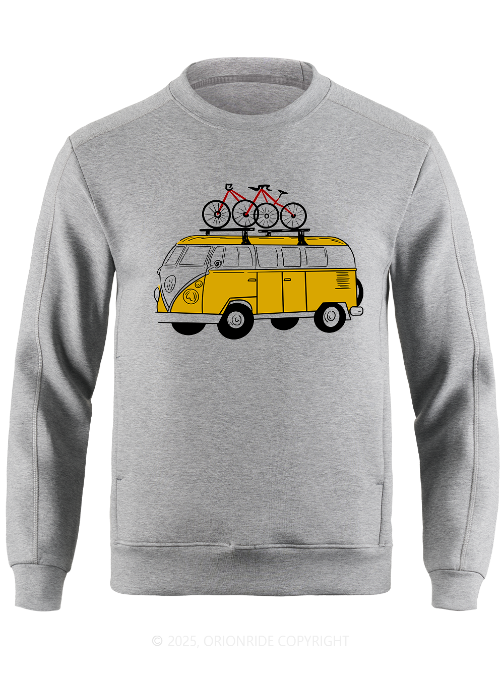 Orionride Yellow Bus Long Sleeve Bike Sweatshirt