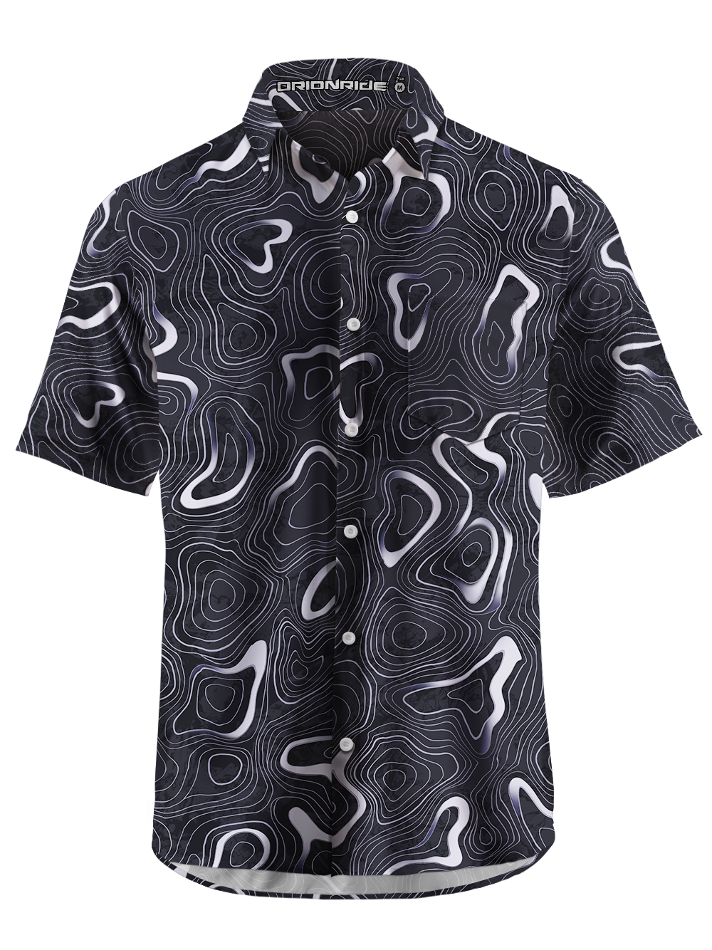 Orionride Mysterious Contours Zipper Pockets Ultra Lightweight Short Sleeves Gravel Shirt