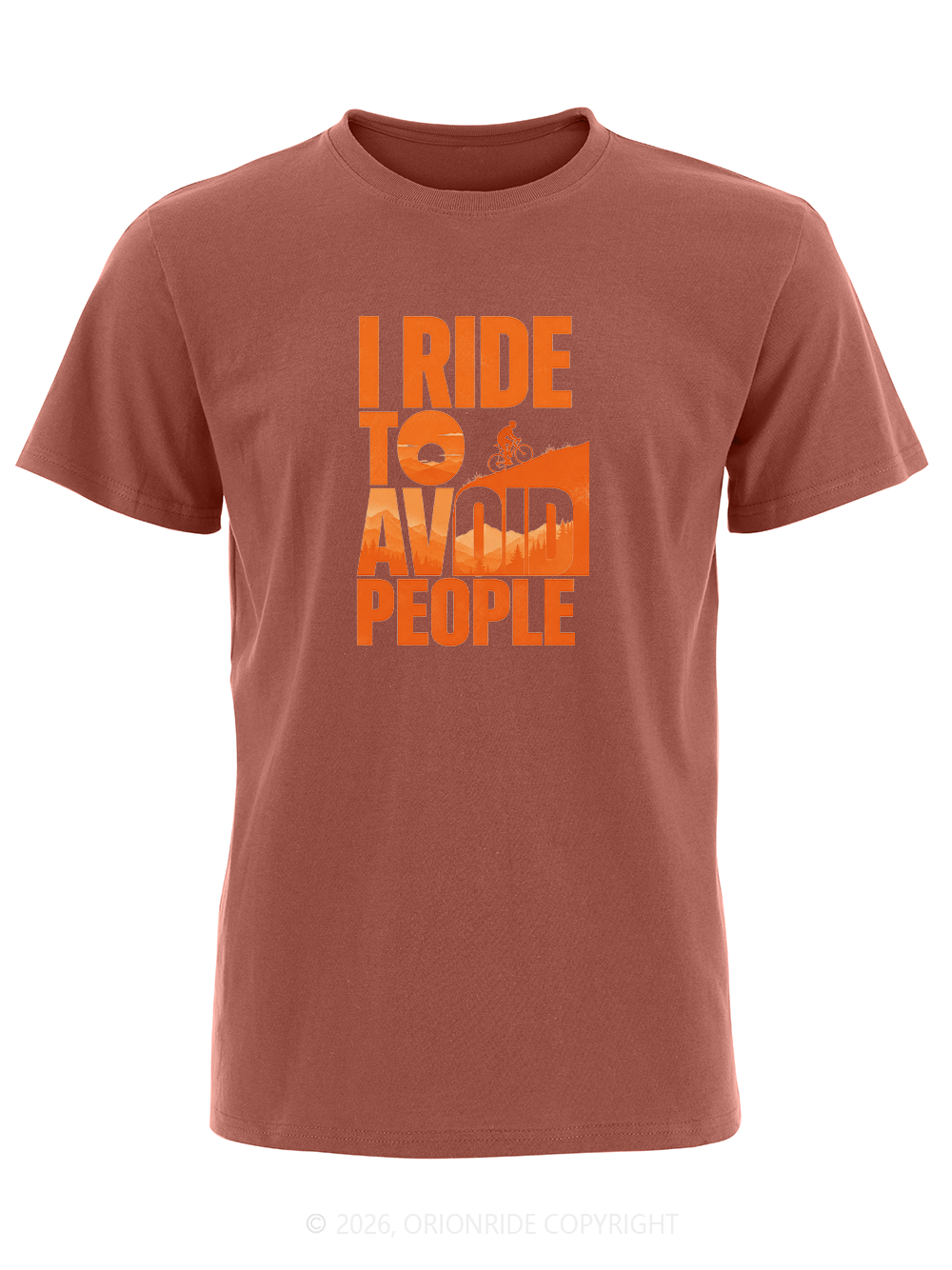 Orionride I Ride To Avoid People Short Sleeves Bike T-Shirt