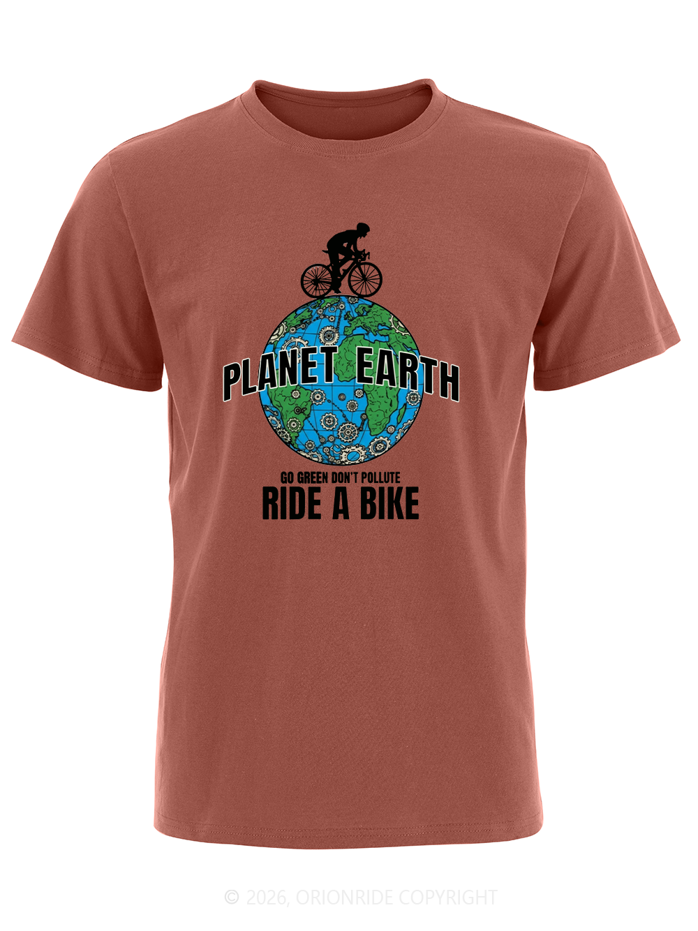 Orionride Go Green Don't Pollute Short Sleeves Bike T-Shirt