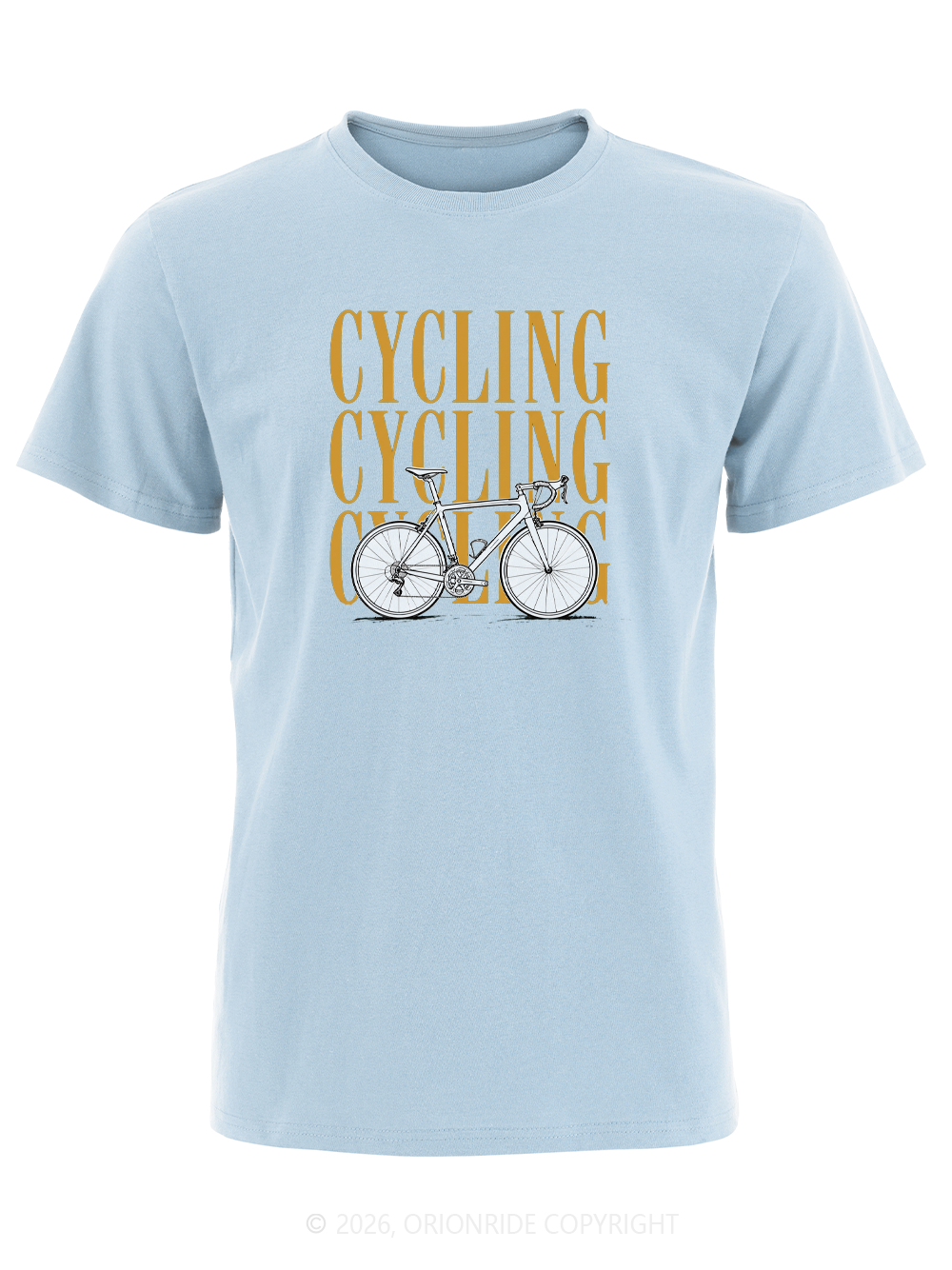 Orionride Golden Bicycle Short Sleeves Bike T-Shirt