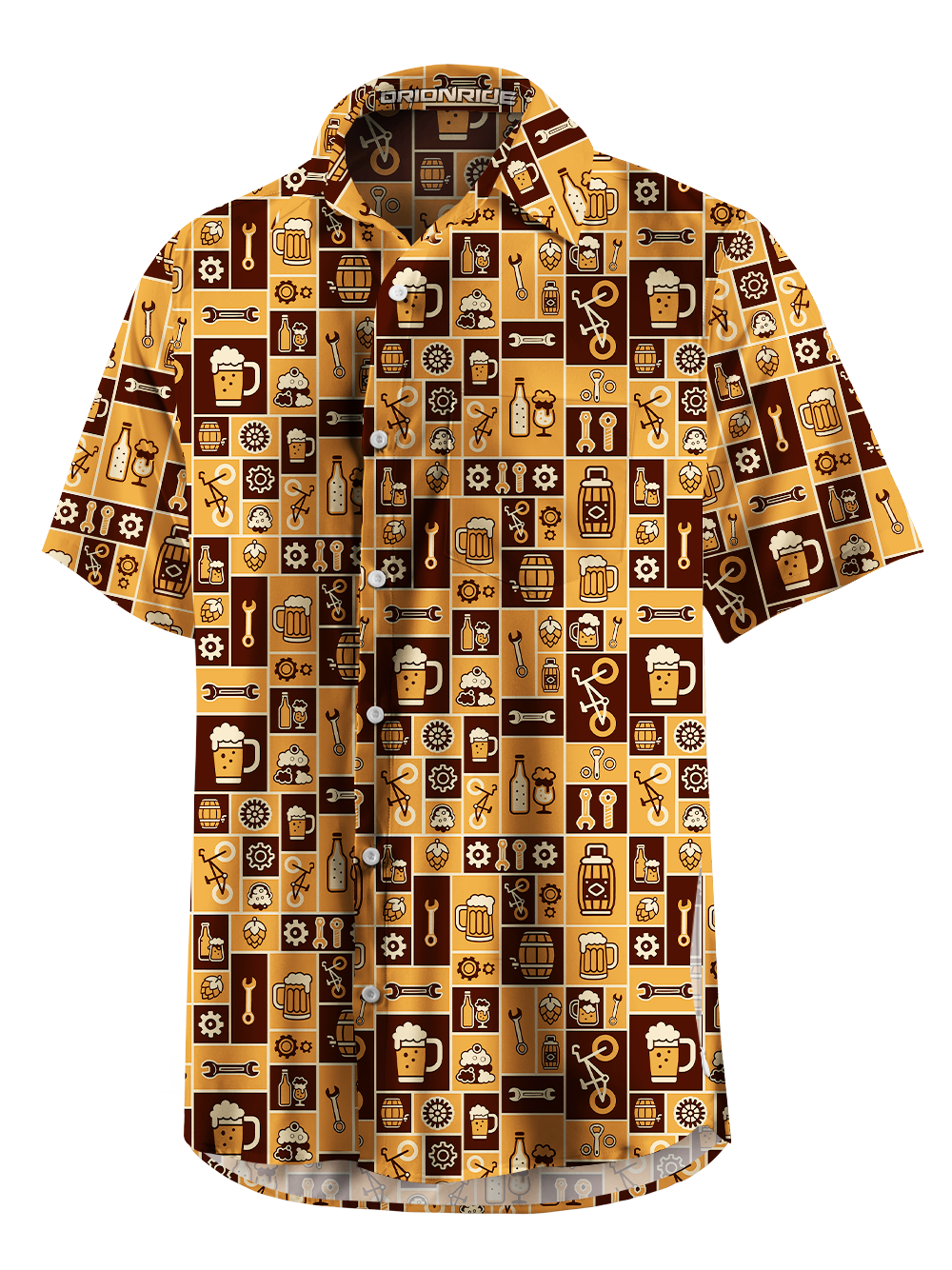 Orionride The Allure Of Beer Zipper Pockets Ultra Lightweight Short Sleeves Gravel Shirt