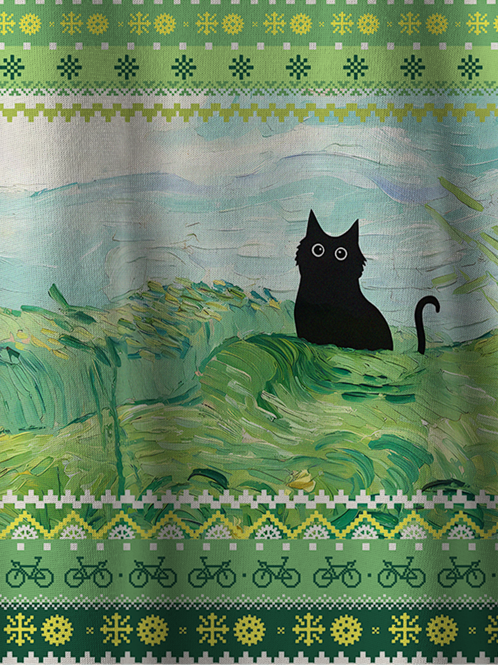 Orionride Cat On The Grass Women's Sweaters