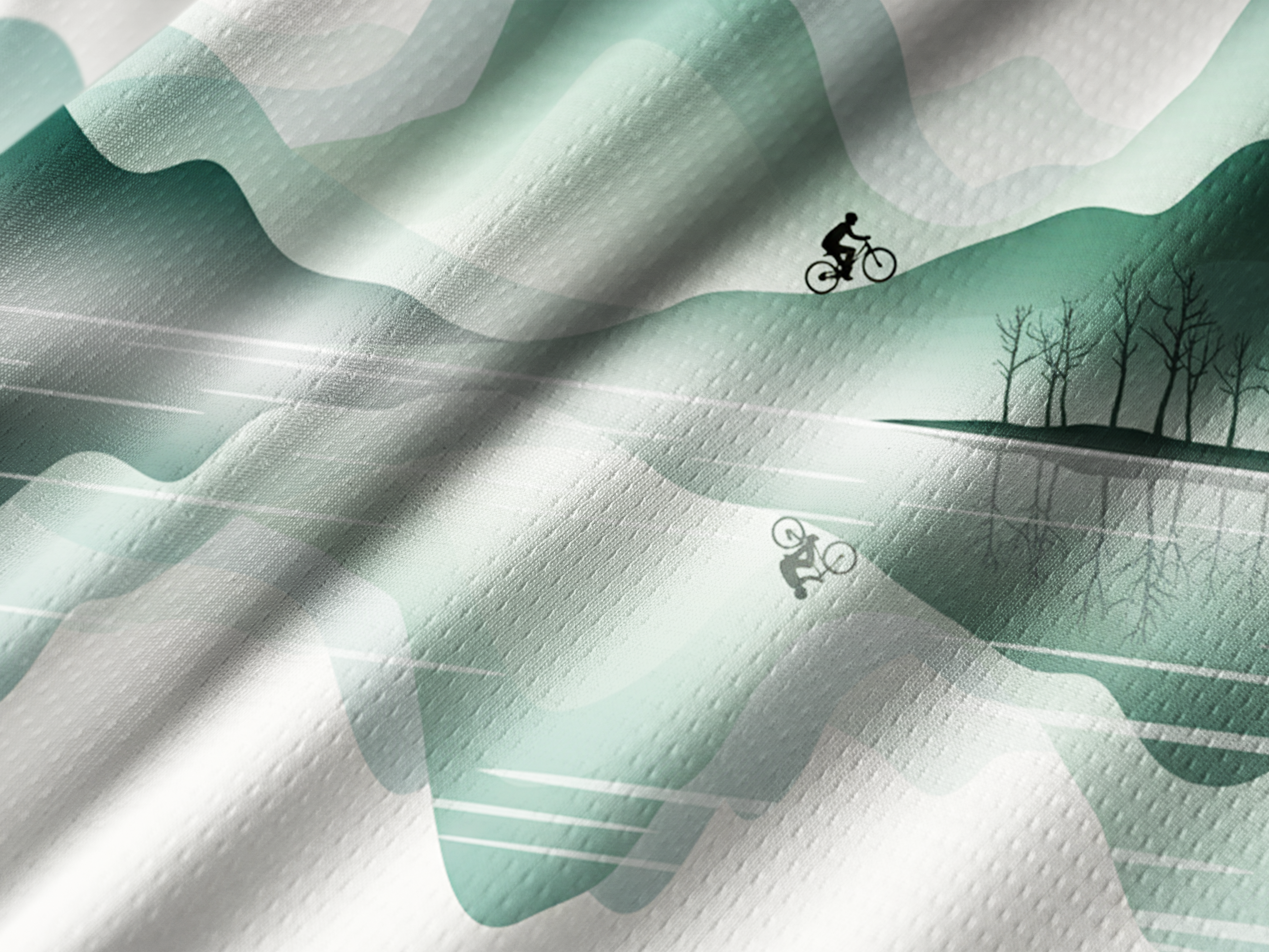 Orionride Mountain And Water Reflection Long Sleeve Downhill Jersey