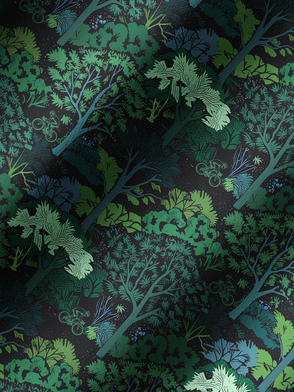 Orionride A Lush Forest Long Sleeve Cycling Hoodie Shirt