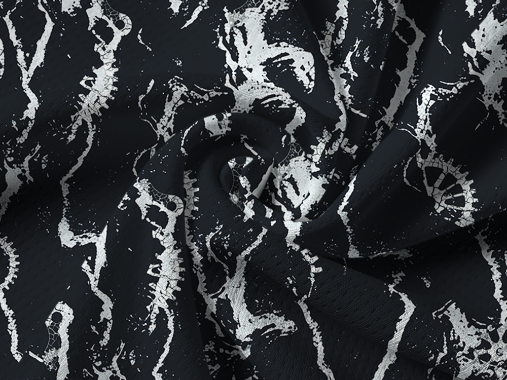 Orionride Marble Stripes Long Sleeve Half Zipper Mountain Bike Jersey