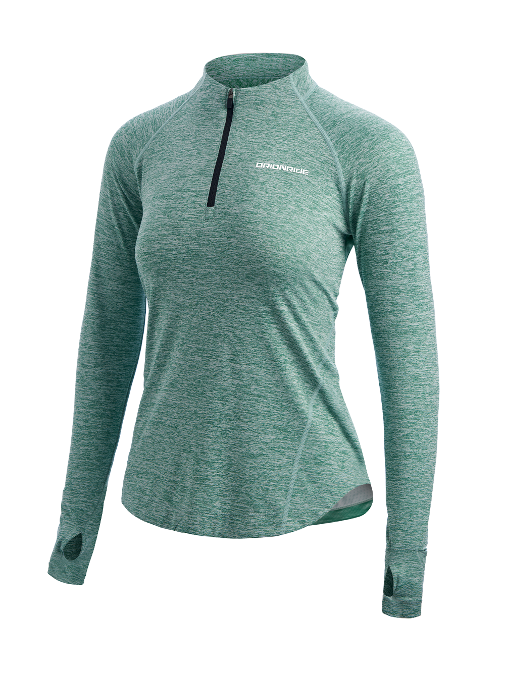 Orionride Women's Quick Dry Lightweight Quarter Zip Long Sleeve Shirt Green