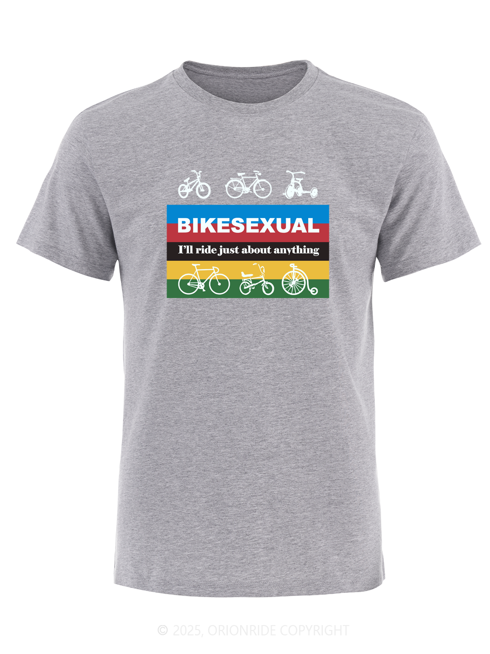 Orionride Color Strip Cycling Short Sleeves Bike T-Shirt