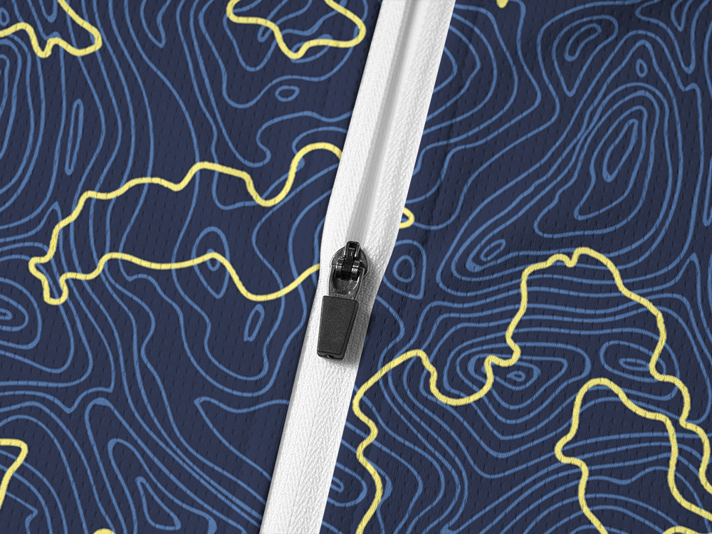 Orionride Contour Tiling Long Sleeve Half Zipper Mountain Bike Jersey