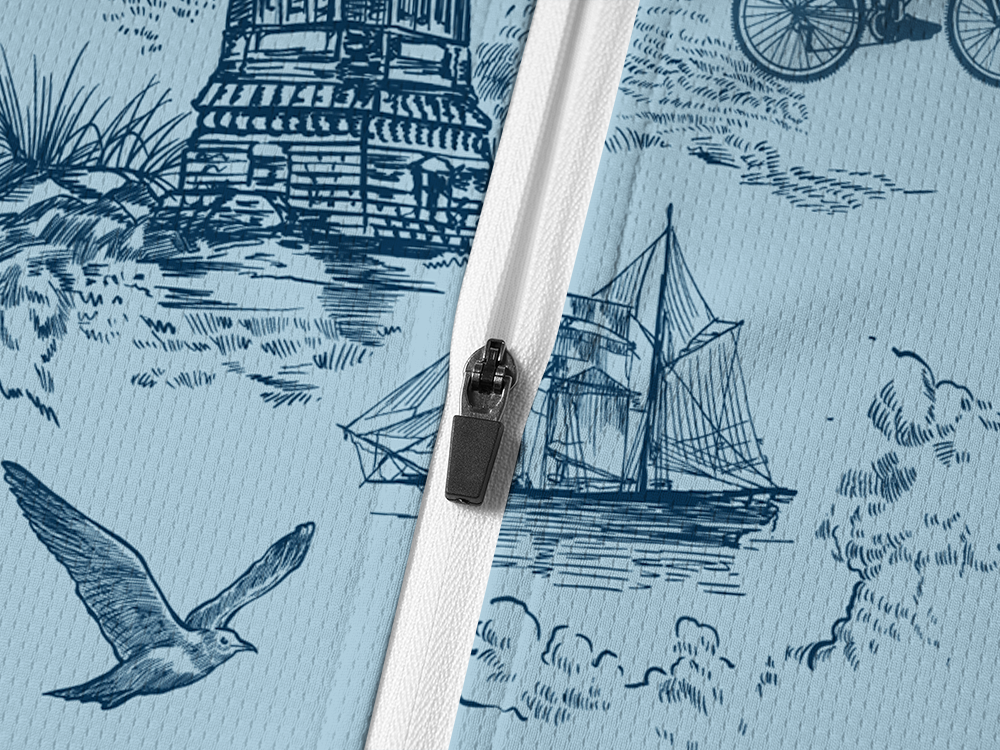 Orionride New York Diary Long Sleeve Half Zipper Mountain Bike Jersey