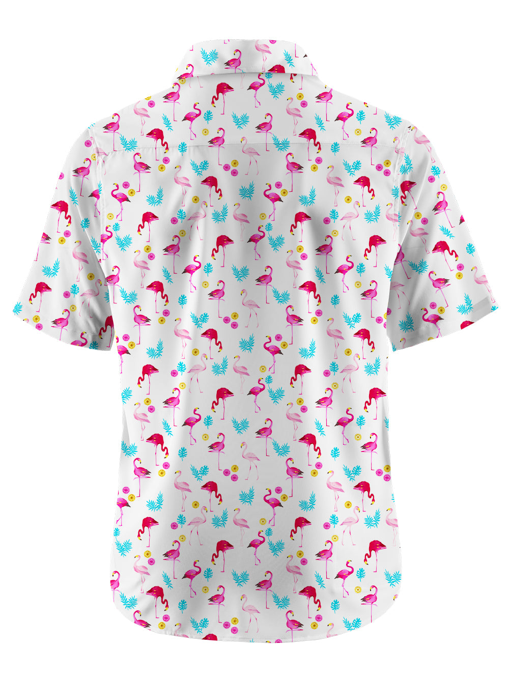 Orionride Dancing Flamingo Zipper Pockets Ultra Lightweight Short Sleeves Gravel Shirt