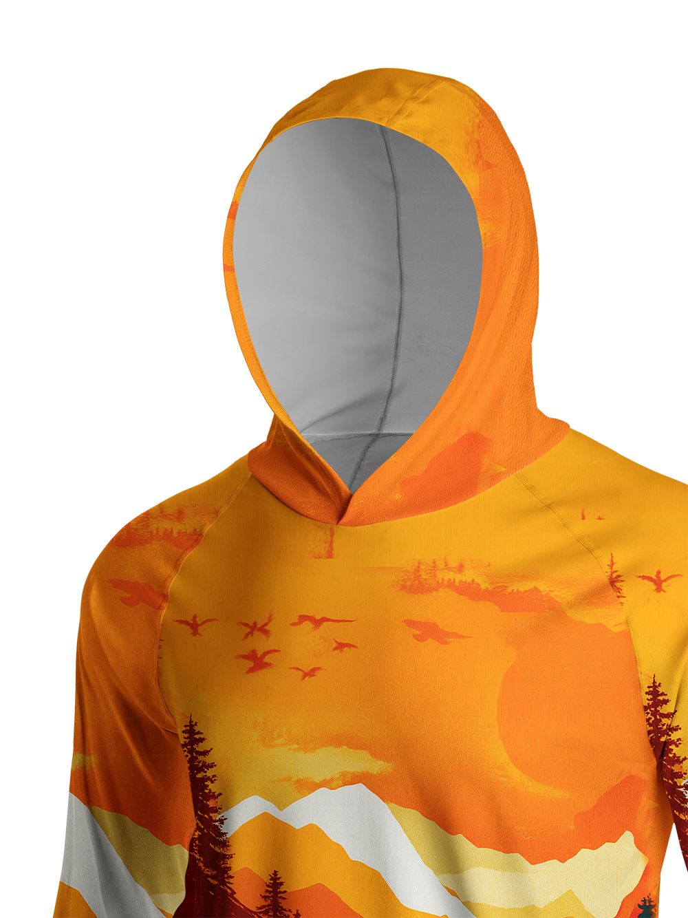 Orionride Sunset Glow Long Sleeve Cycling Hoodie Shirt