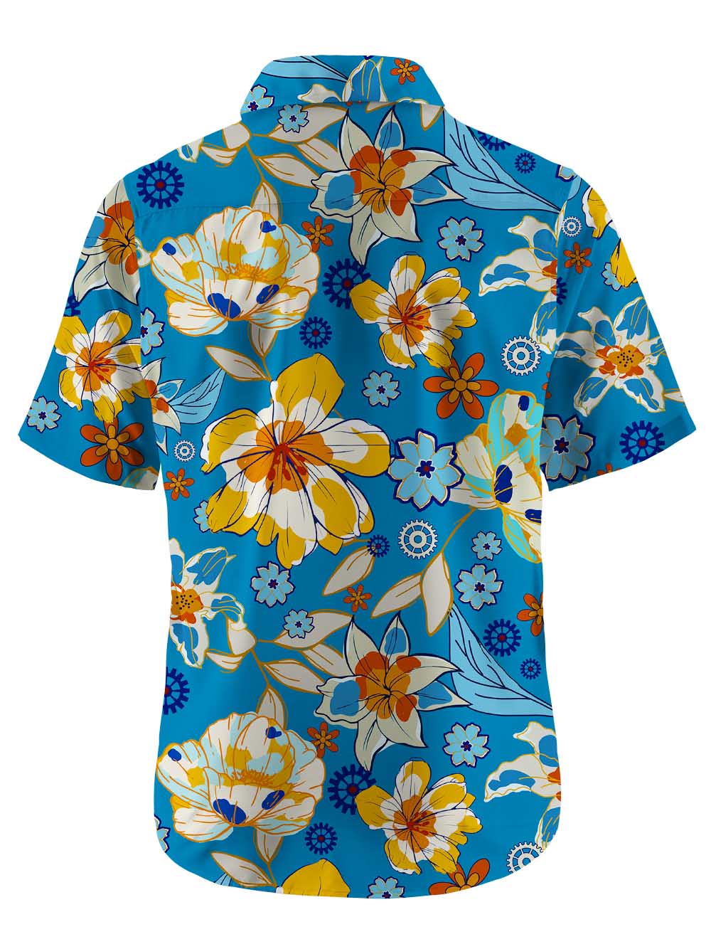 Orionride Budding Flowers Zipper Pockets Ultra Lightweight Short Sleeves Gravel Shirt