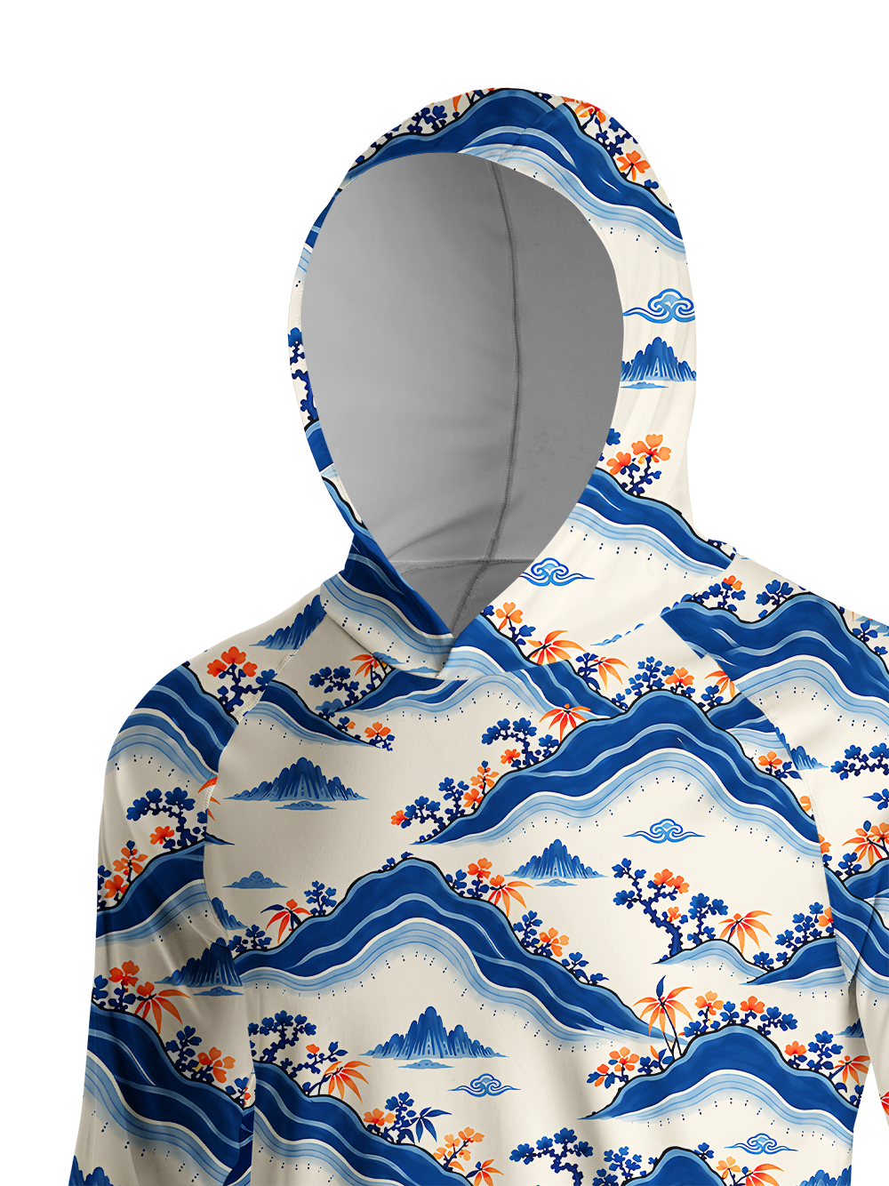 Orionride Rippling Vista Long Sleeve Cycling Hoodie Shirt