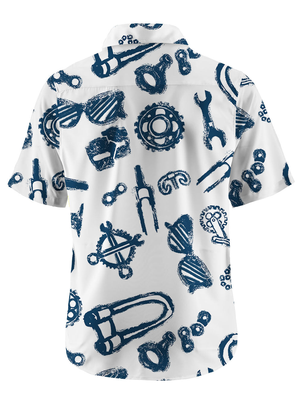 Orionride Hand-Painted Parts Zipper Pockets Ultra Lightweight Short Sleeves Gravel Shirt